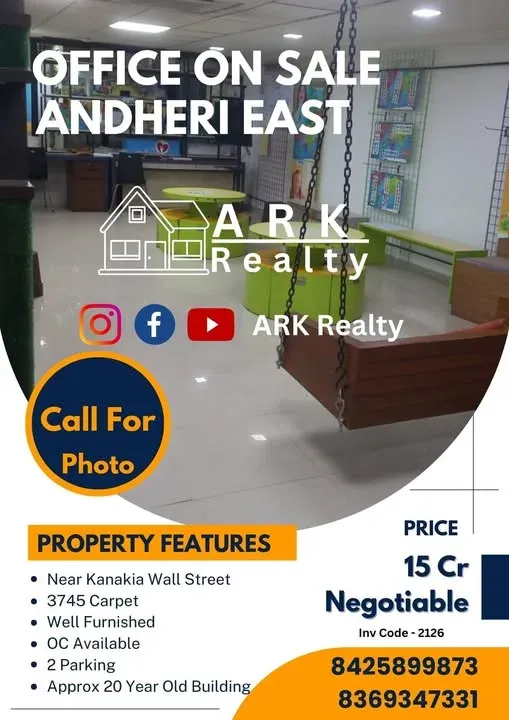 Office Space for Sale in Andheri East Near Kanakia Wall Street