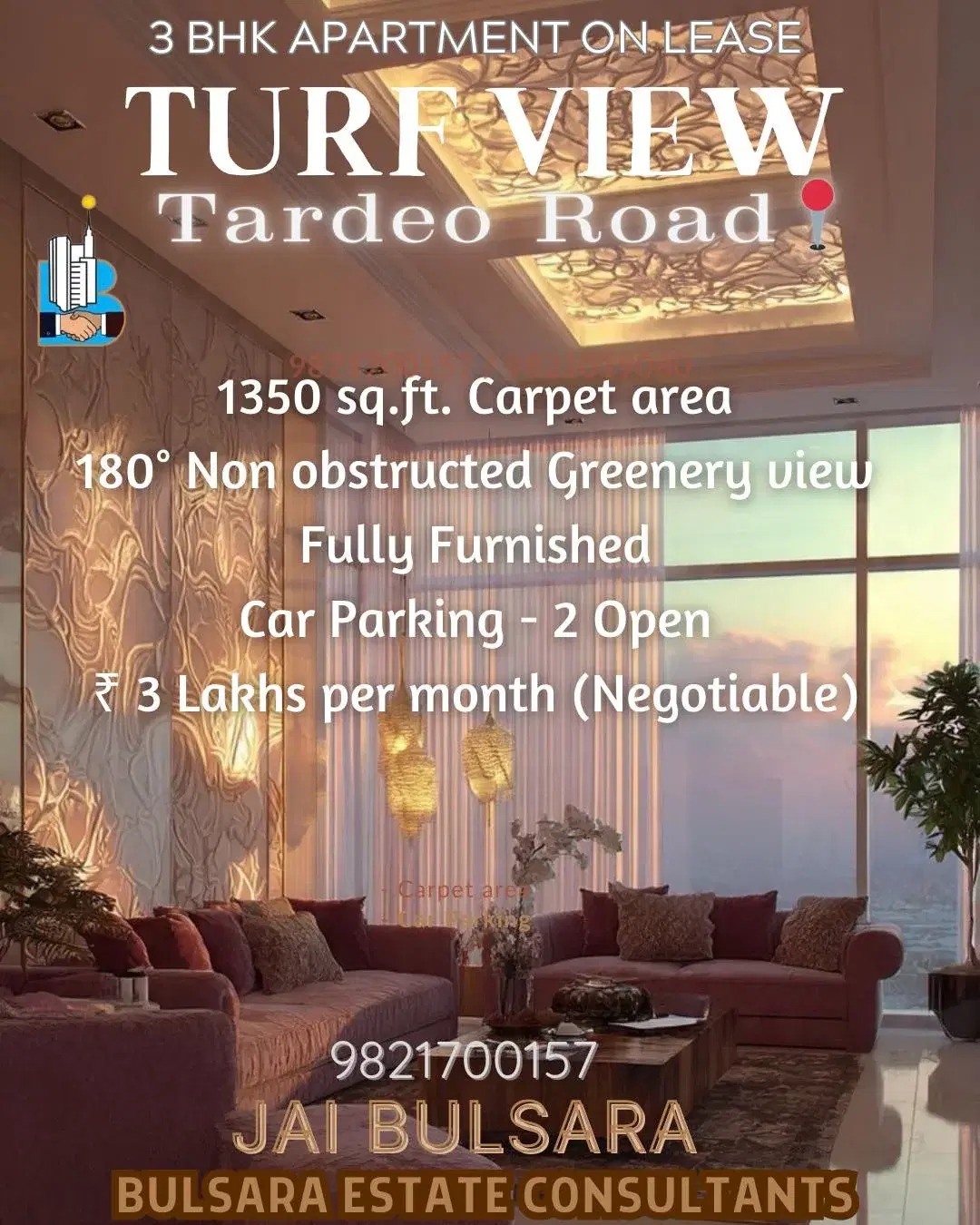 3 BHK Flat for Rent in TARDEO ROAD