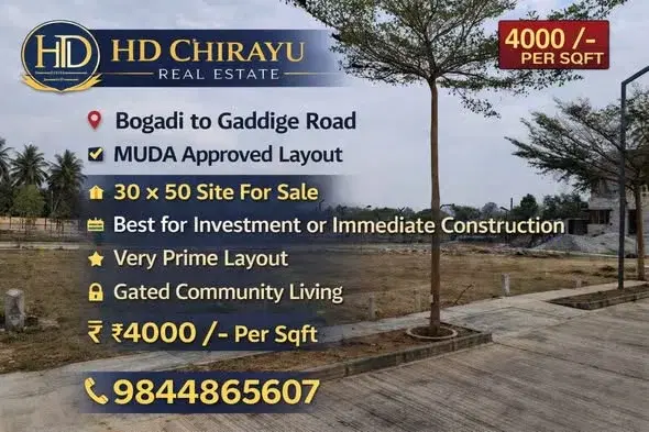 Residential Plot for Sale in Bogadi to Gaddige Road
