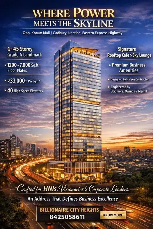 Office Space for Sale in Opp. Korum Mall | Cadbury Junction Fronting Eastern Express Highway