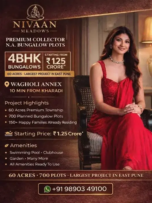 4 BHK Residential Plot for Rent in Wagholi Annex