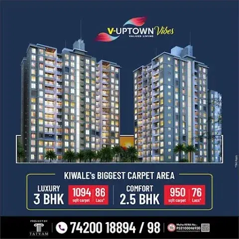 2 BHK Flat for Rent in V Uptown