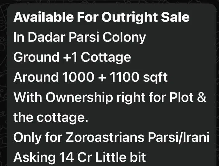 Independent House for Sale in Dadar Parsi Colony