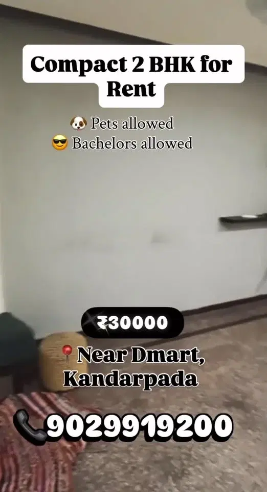 2 BHK Flat for Rent Close To Kanderpada Metro