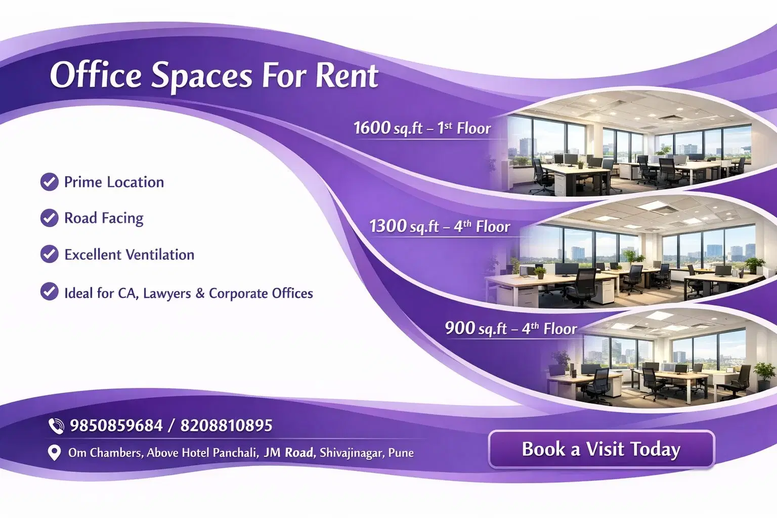 Office Space for Rent in JM Road