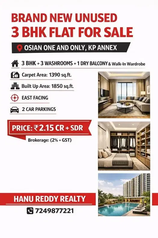 3 BHK Flat for Sale in KP Annex