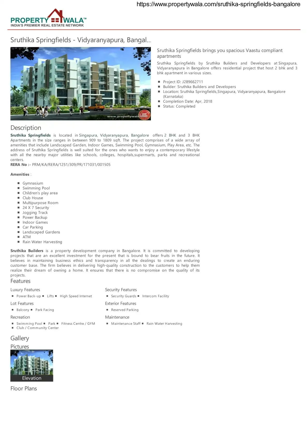 Sruthika Springfields