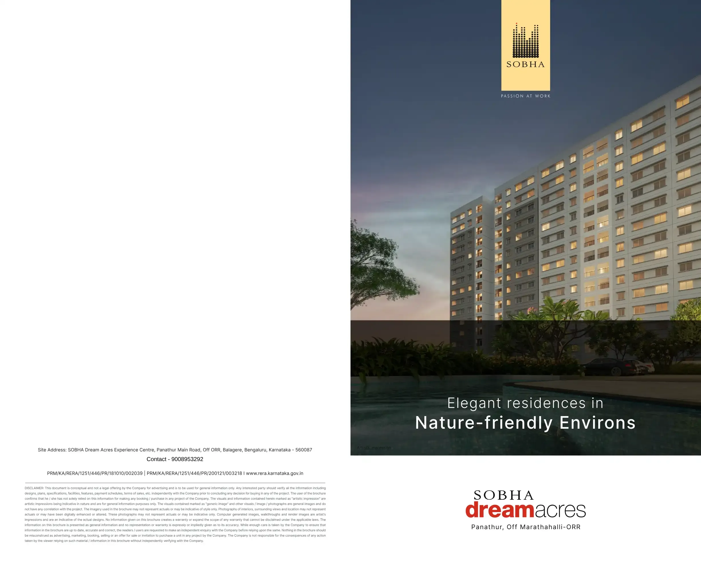 Sobha Dream Acres Tropical Greens Phase 19 Wings 19 And 20