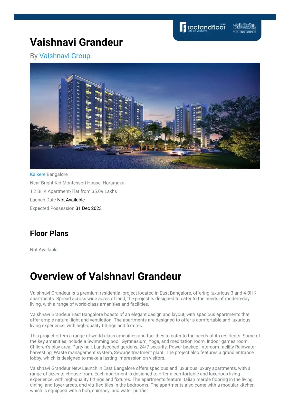 Vaishnavi Grandeur