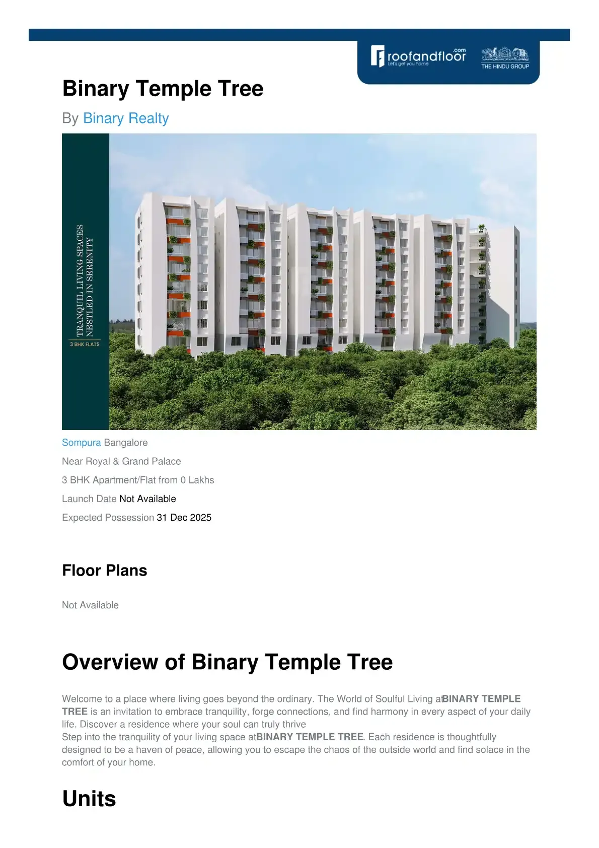 Binary Temple Tree
