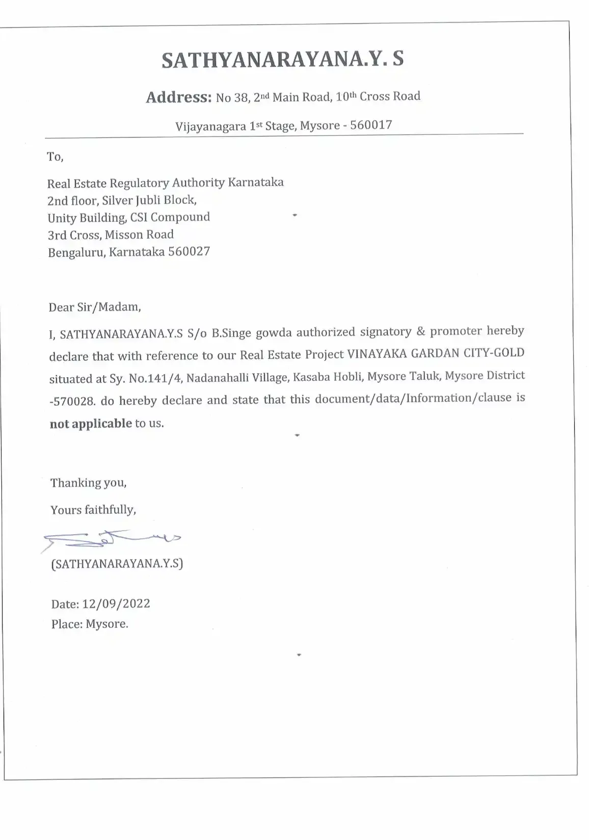 Vinayaka Garden City-gold