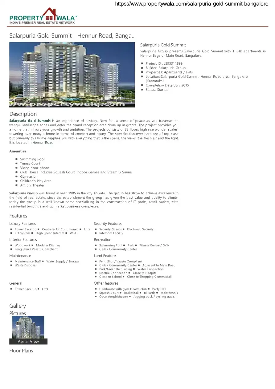 Salarpuria Sattva Gold Summit