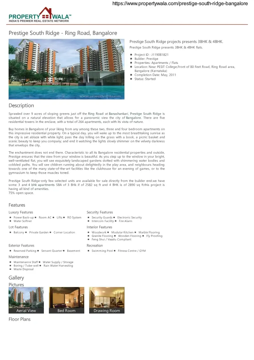 Prestige South Ridge