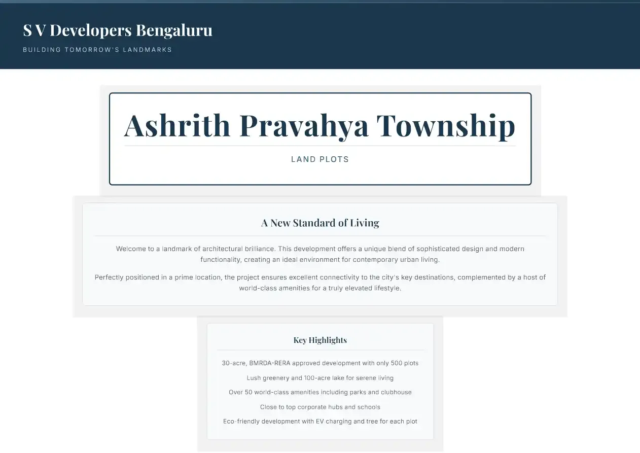 S V Ashrith Pravahya Township